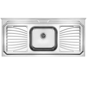 Pia em Aço Inox com Cuba - Ref. 179 c/ Furo - Ref.179.1 s/ Furo(para torneira)