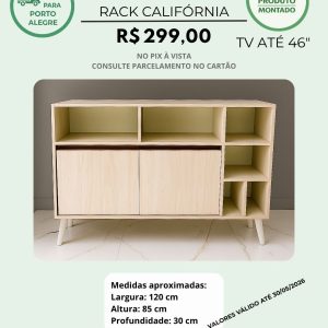 Aparador Multiuso Pop com 2 Portas e Nichos