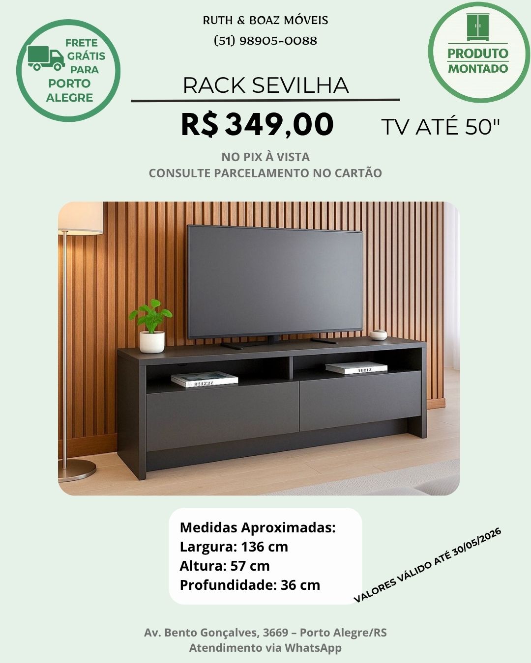 Rack Sevilha para TV até 50"