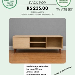 Rack Pop para TV até 55" com 1 Porta