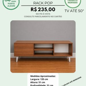 Rack Pop para TV até 55" com 1 Porta -  Ref. R12