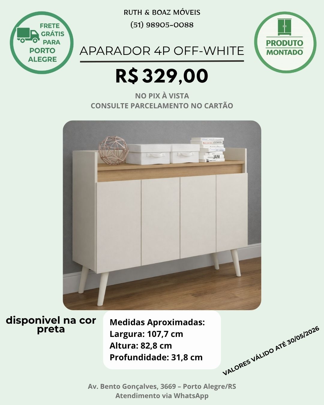 Aparador 4 portas off-White