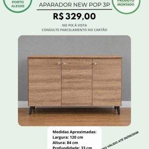 Aparador New Pop 3 Portas