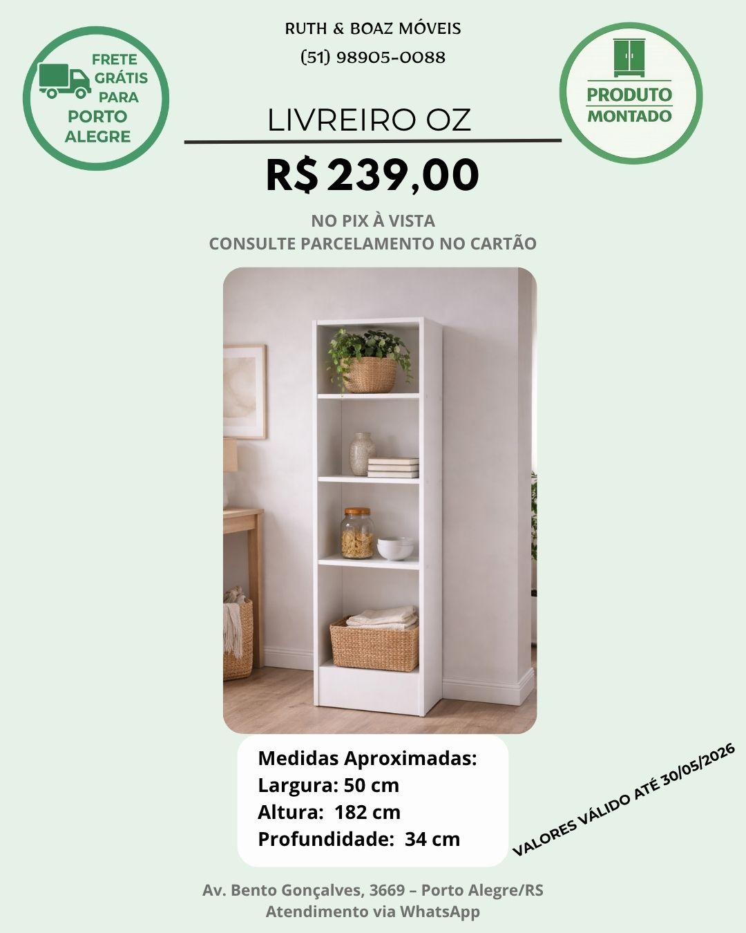 Estante Livreiro Oz Branco