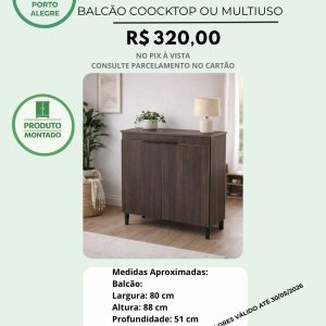 Balcão Cooktop ou Multiuso Pop 2 Portas