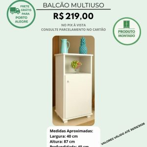 Balcão Multiuso para Bebedor com 1 porta - Ref. 109