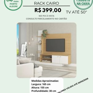 Estante Home Cairo TV 55 Polegadas 5 Nichos 2 Portas - Ref. 633