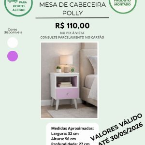 Mesa de Cabeceira Polly com Gaveta - Ref. R05