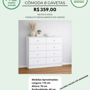 Cômoda 8 Gavetas