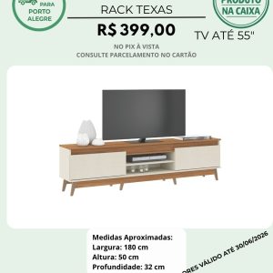 Rack Texas para TV até 55" com 2 Portas